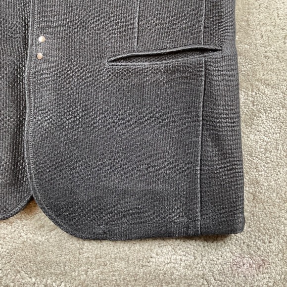 John Varvatos Mens Black Corded Blazer Jacket Size 50 Made in Italy 66% linen - Picture 7 of 11